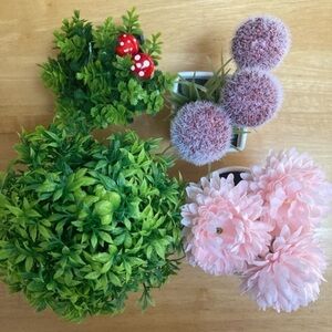 4 Different Faux Potted Plants